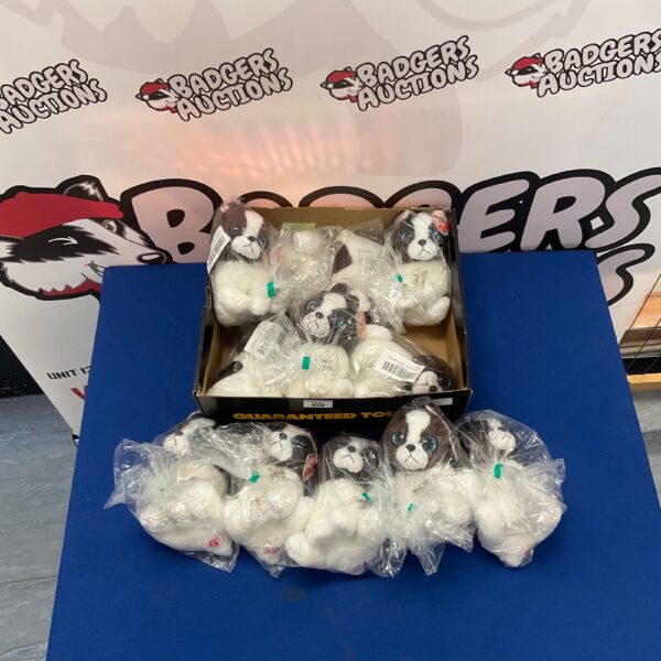 Multiple TY Beanie Babies Portia Terrier plush toys in a lot.