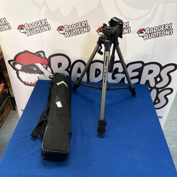 Velbon CX 440 camera tripod in case, photography equipment.