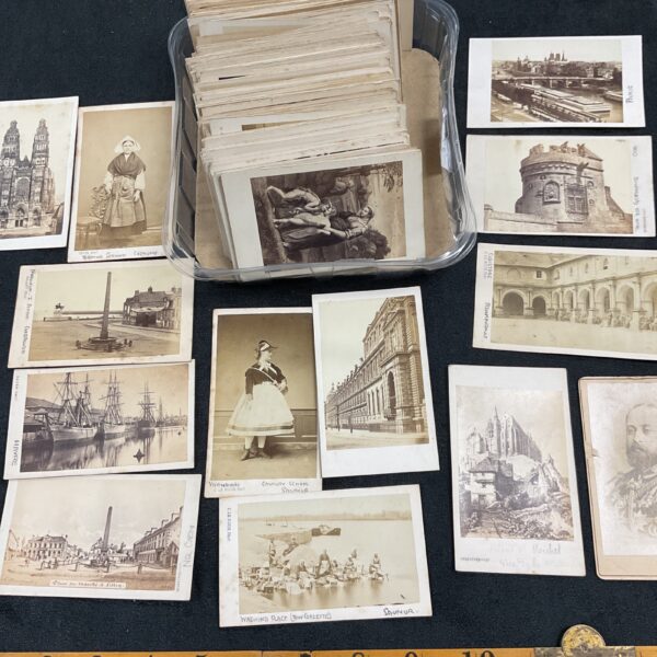 Antique Victorian CDV photographs collection, 19th century portraits.