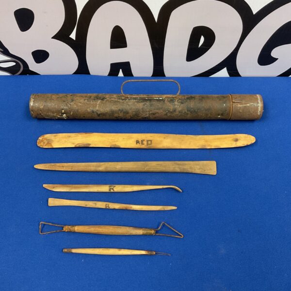 Antique Victorian clay working tools for pottery and sculpting.