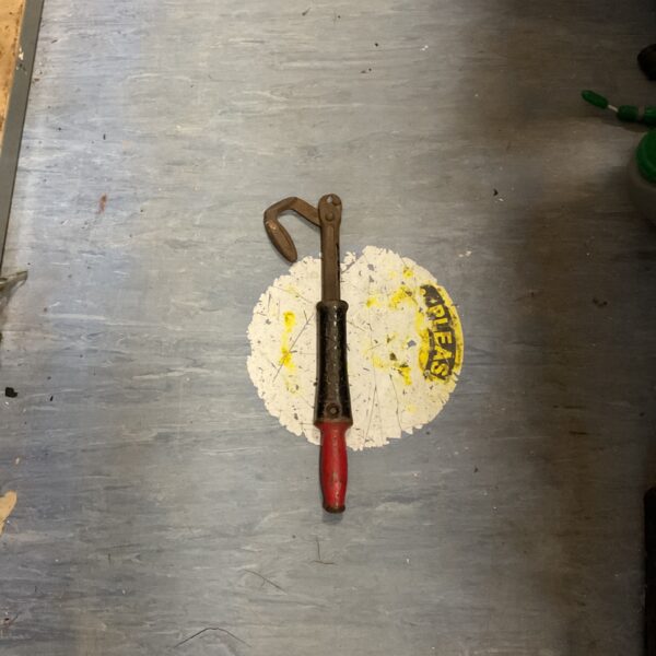Vintage Bacho 38 nail puller with wooden handle.