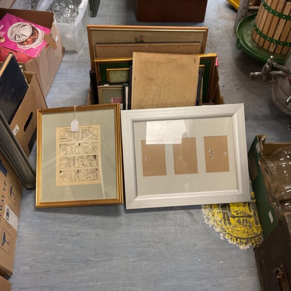 Framed vintage Bonzo comic strip print, collectable cartoon art.