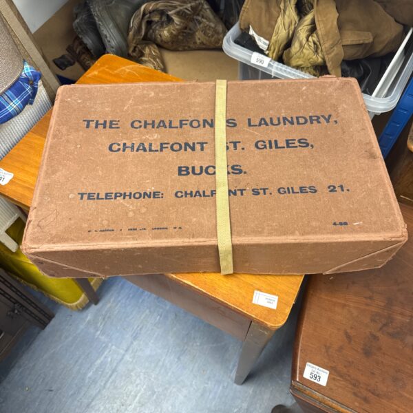 Vintage Chalfont Laundry box with original branding.