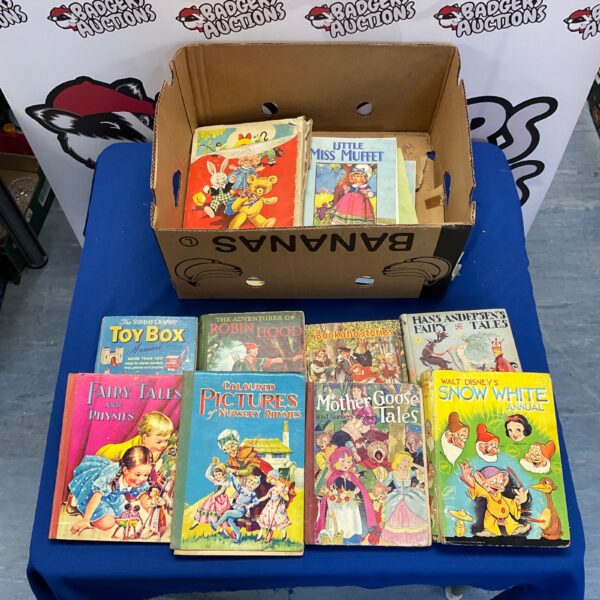 Vintage collection of colourful children’s storybooks and fairytales.