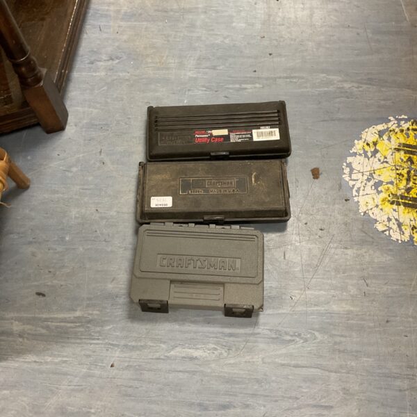 Vintage Craftsman socket set in plastic storage boxes.