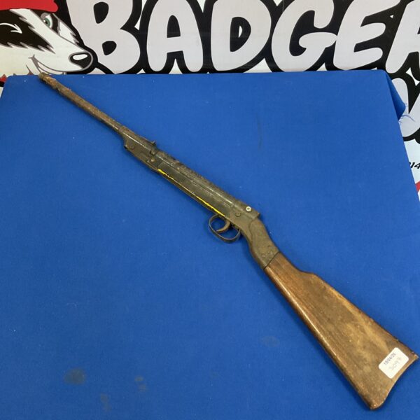 Vintage Diana air rifle front view, antique German airgun for restoration.