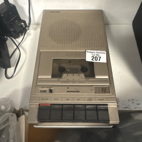 Vintage Ferguson Model 3T27 cassette recorder in used condition.