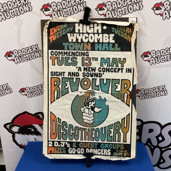Vintage gig poster for Revolver at High Wycombe Town Hall.