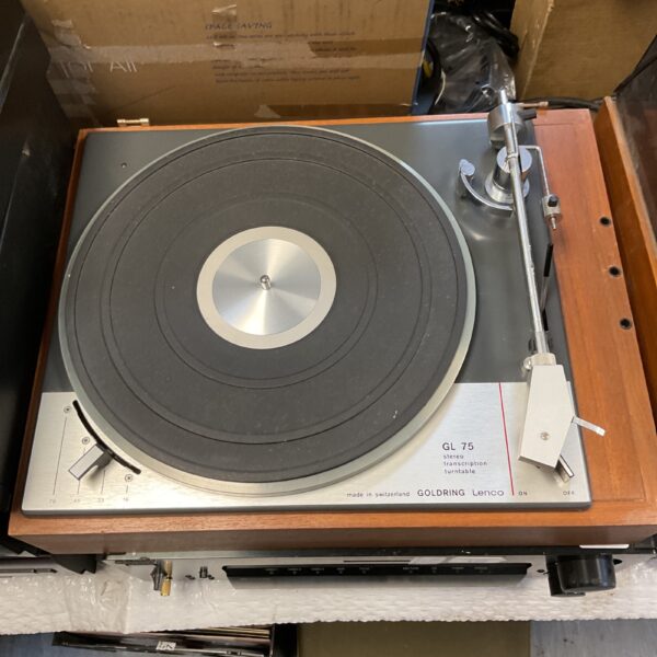 Vintage GL 75 transcription turntable record player in good condition.