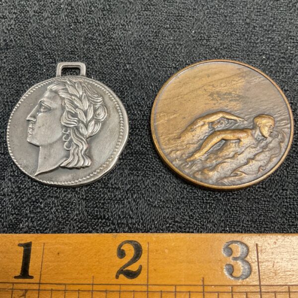 Vintage Palermo medal obverse with portrait detail.