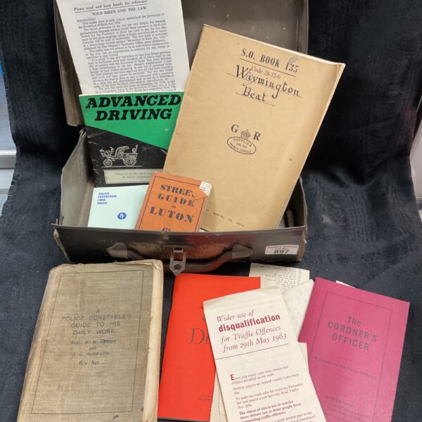 Vintage police constable's handbook and ephemera collection, a rare find.