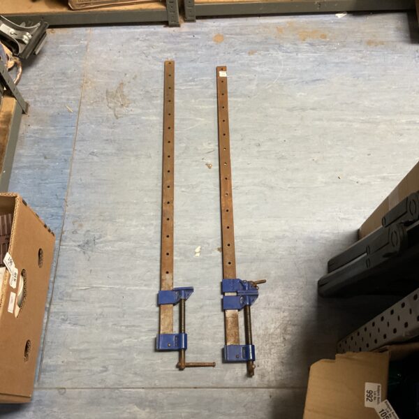 Pair of vintage Record sash clamps for woodworking projects.