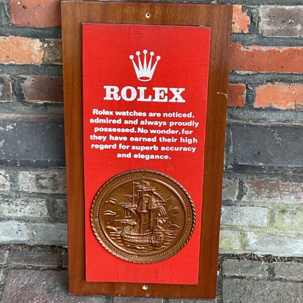 Vintage Rolex advertising sign from a London dealer