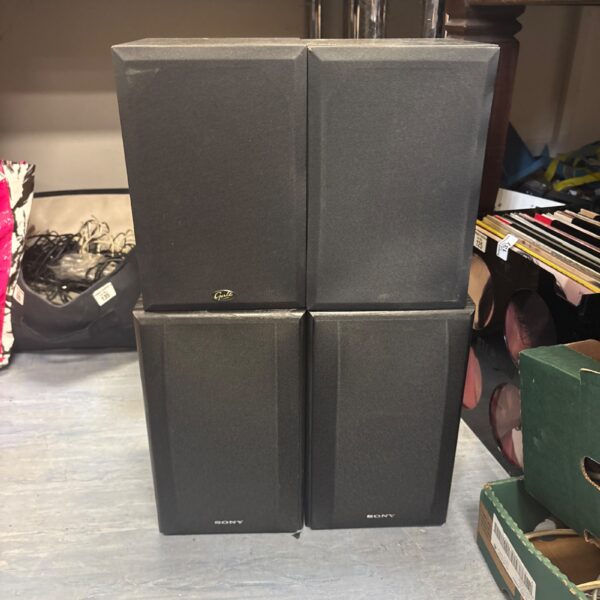 Vintage Sony SS-86E and Gale Mini Monitor speakers pair.