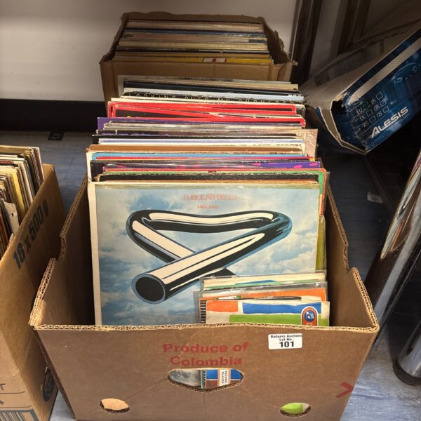 Mixed lot of vinyl records including rock and classical music.