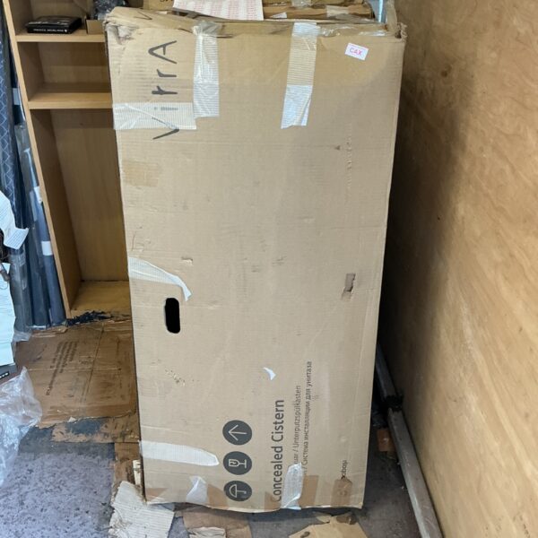 Vitra concealed toilet cistern in original packaging.
