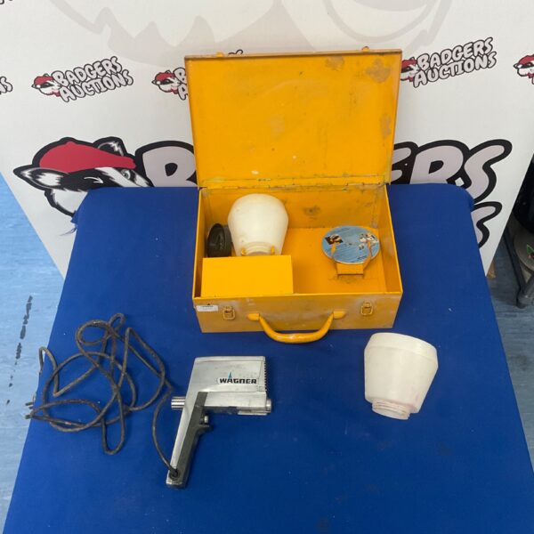 Vintage yellow Wagner Viscosimeter for measuring paint viscosity.