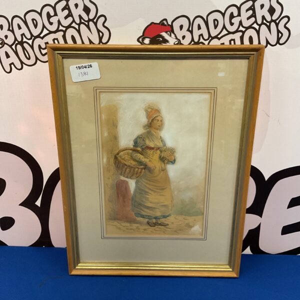 Victorian watercolour painting of a costermonger by Walter Duncan.