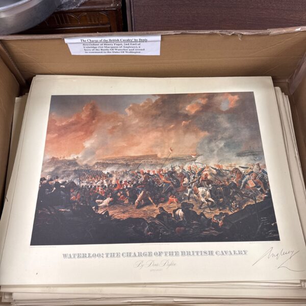 Large print of the Waterloo Charge of British Cavalry by Denis Dighton.
