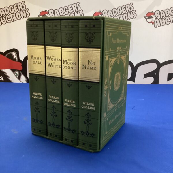 Folio Society collection of Wilkie Collins books, including "Arma Dale" and "The Moonstone".