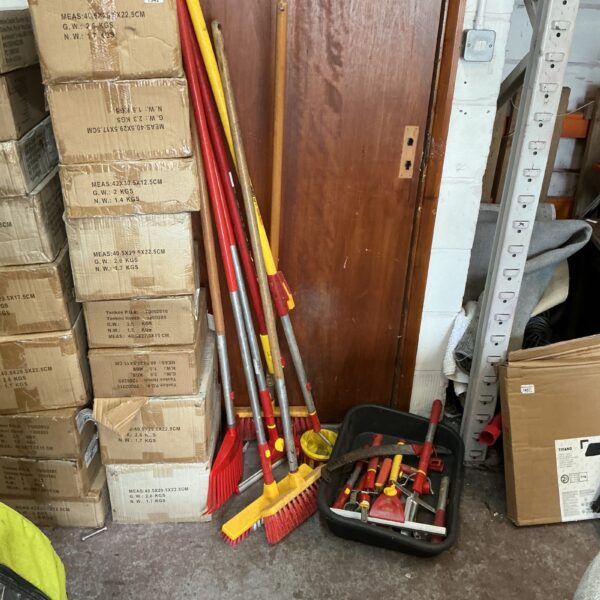 Wolf garden tools set with yellow handles, displayed in a box.