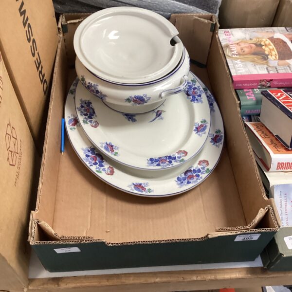 Vintage Wood & Sons china serving set with floral pattern.
