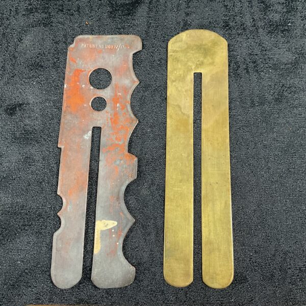 Vintage WW1 brass button sticks for making fabric buttons.