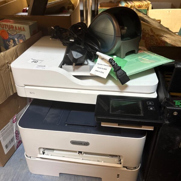Used Xerox B215 printer with Dymo label printer for sale.