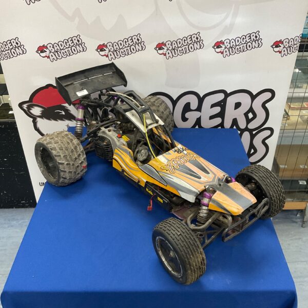 Blue Yamaha petrol RC buggy, large scale remote control car.