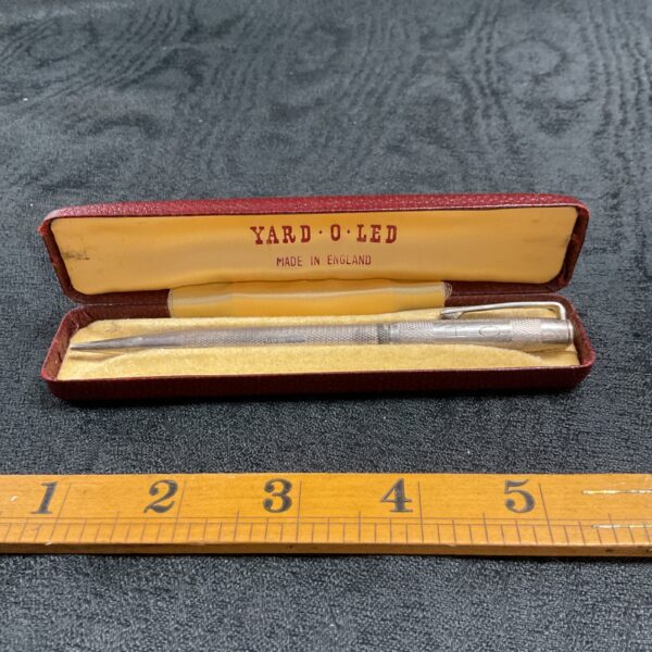 Vintage Yard-O-Led sterling silver propelling pencil in original case.