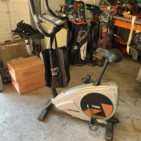 Used York Fitness static exercise bike for home workouts.