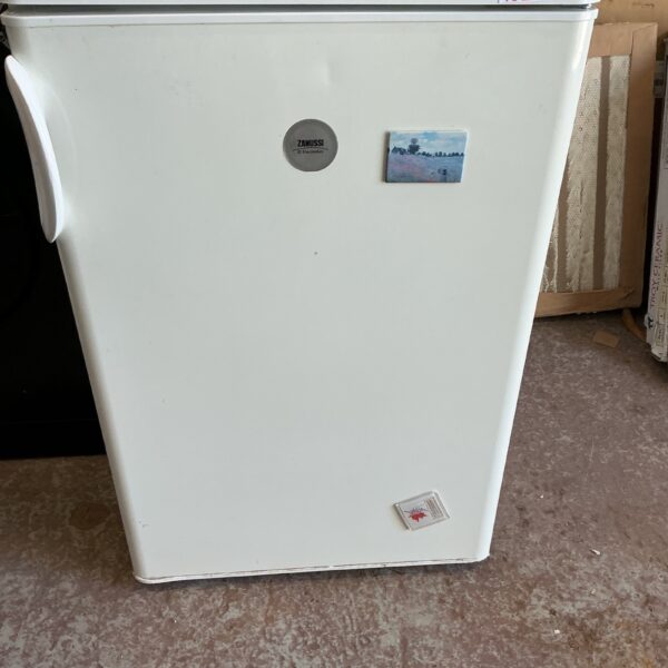 Vintage Zanussi refrigerator in a kitchen setting.