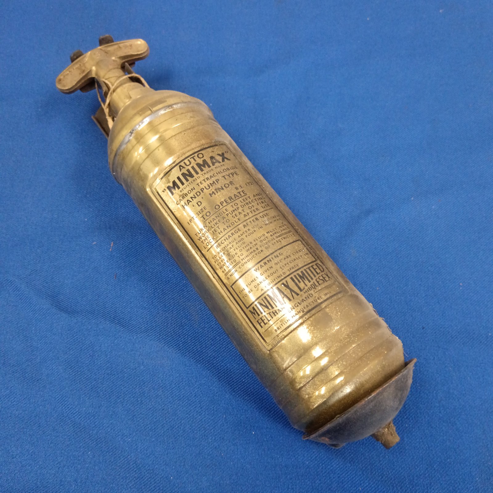 Vintage auto mini max classic car fire extinguisher