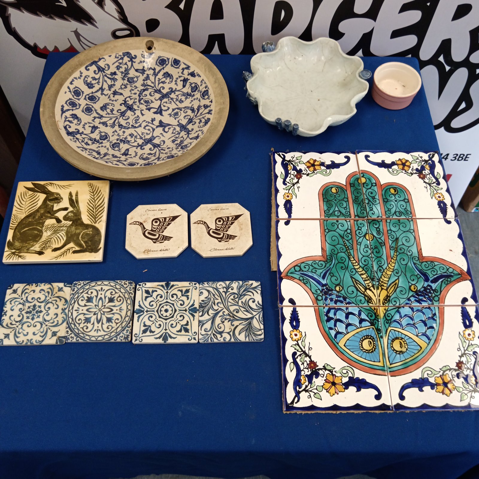 Selection of porcelain tiles & oriental bowls
