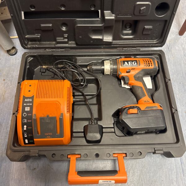 AEG AL128 cordless drill set in original carry case.