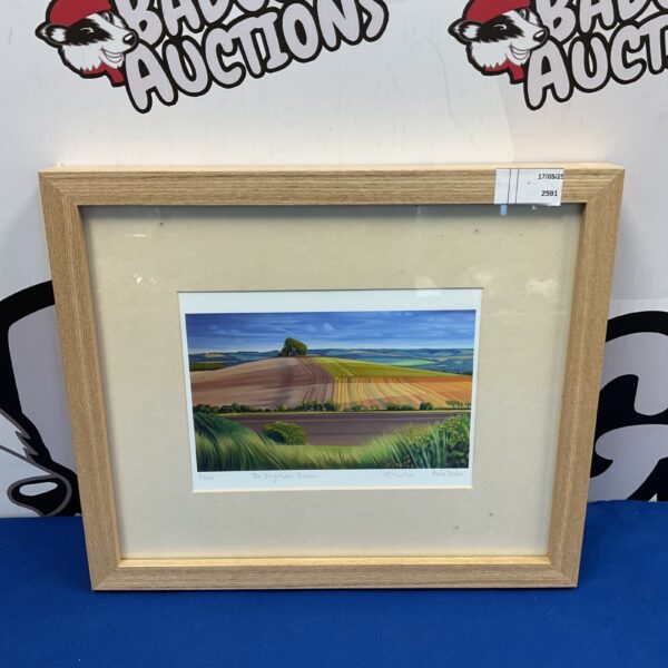 Anna Dillon limited edition print of Brightwell Barrow landscape.
