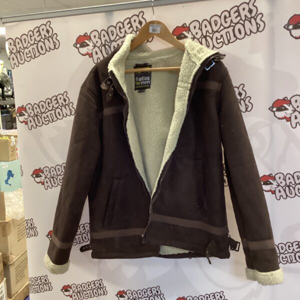 Brown Atlas for men fleece lined winter jacket.