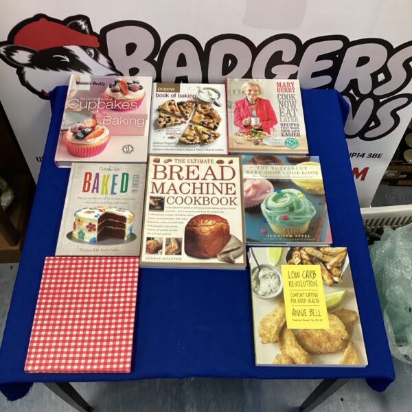 Baking book bundle featuring Mary Berry’s “Cook Now Eat Later” cookbook.