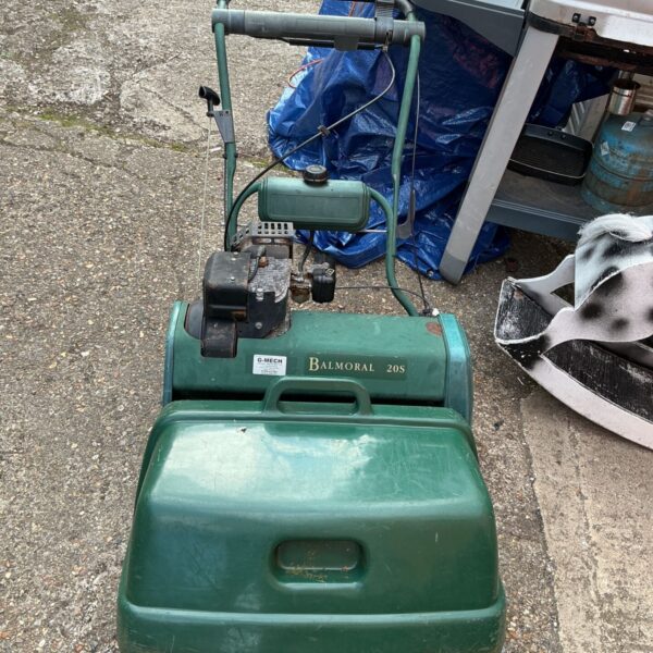 Vintage Balmoral 20 lawnmower in need of restoration.