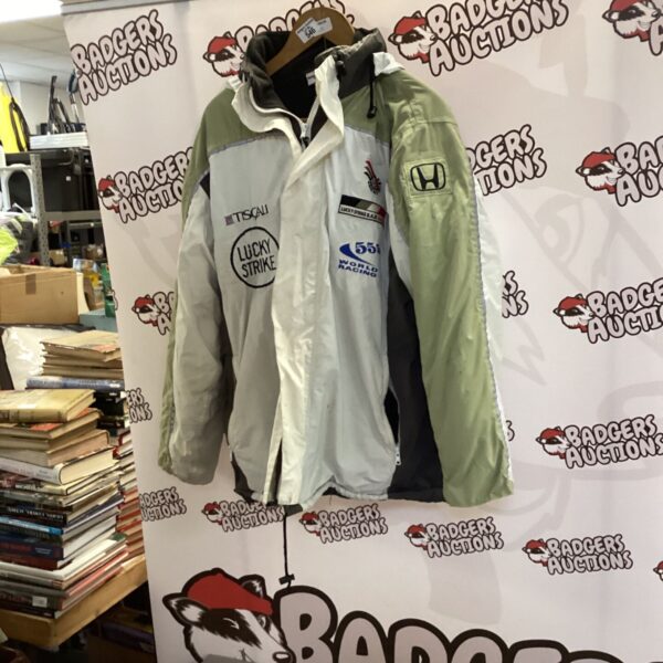 British American Racing Honda jacket, size Medium, motorsport clothing.