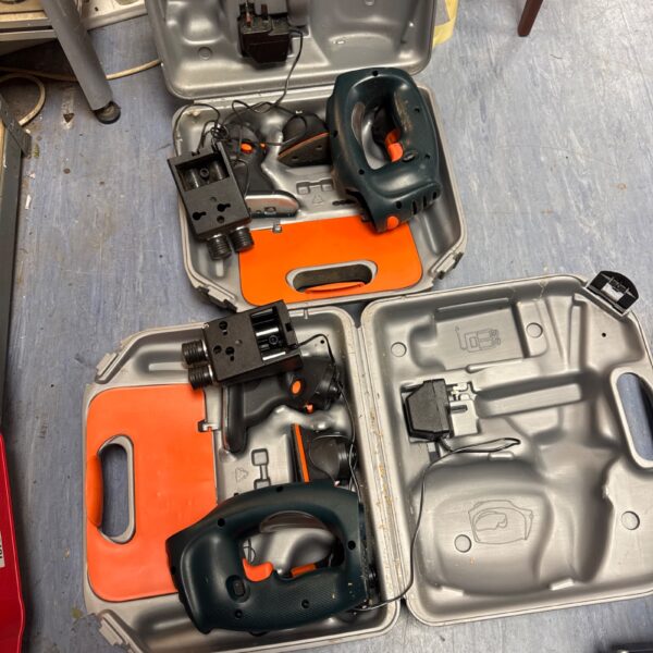 Black and Decker Quattro cordless multi tool lot, presented in a case.