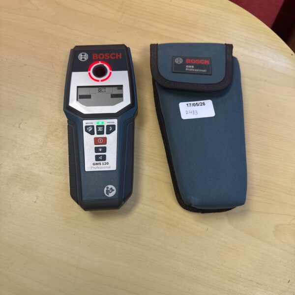 Bosch GMS 120 professional wall scanner with carrying case.