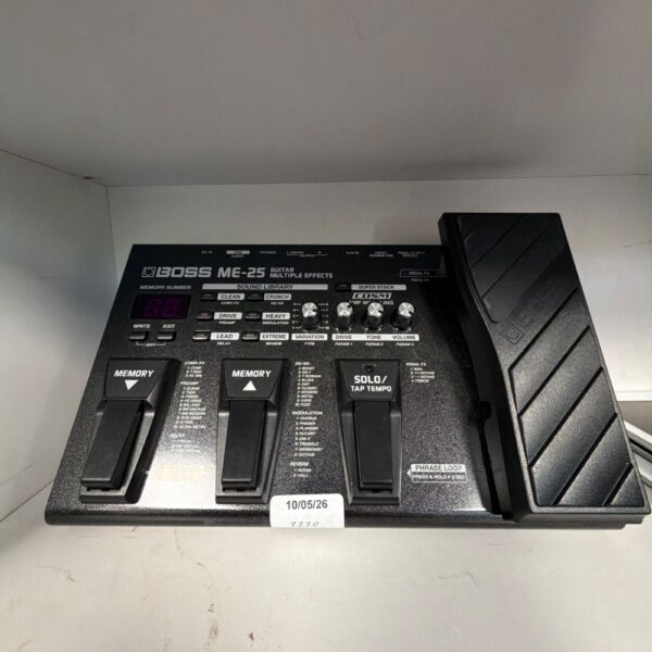 Vintage Boss ME-25 multi-effects pedal for guitarists.