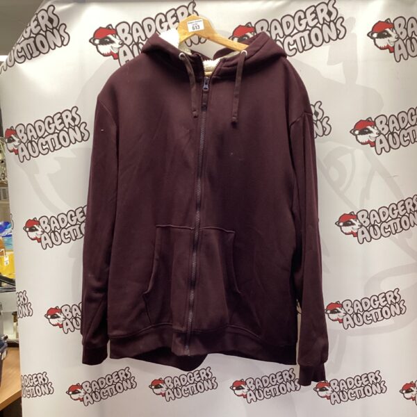 Burgundy fleece lined George 2XL hoody for casual wear.
