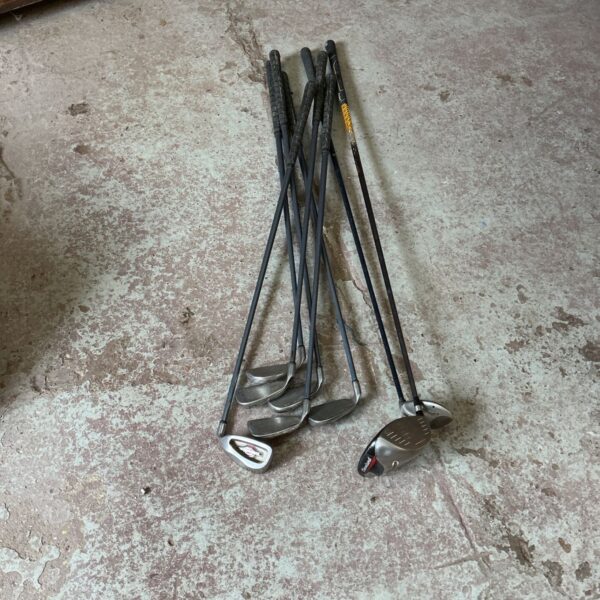 Callaway Big Bertha golf club set, vintage iron clubs.