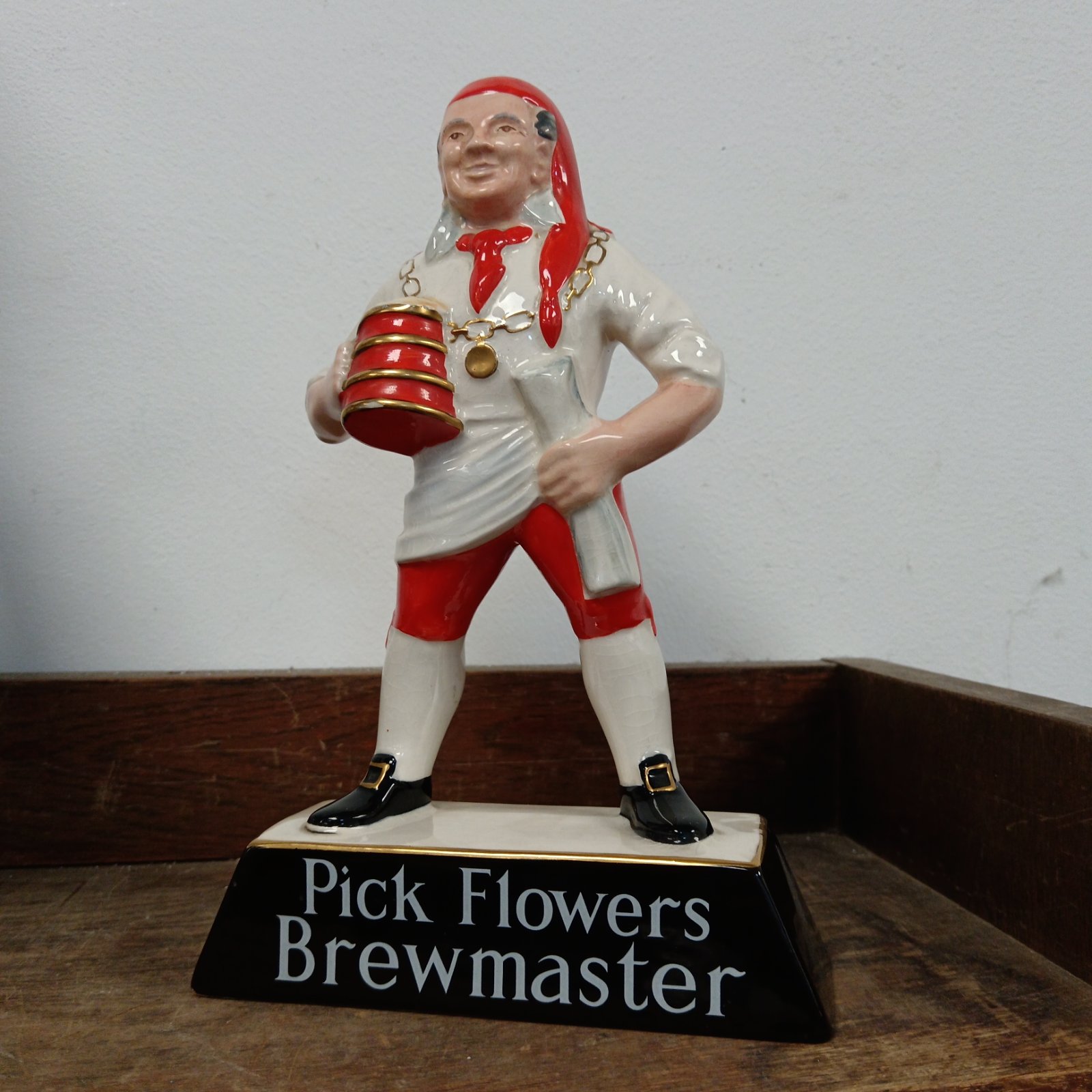 Vintage Carlton Ware Pick Flowers brewmaster porcelain figurine.
