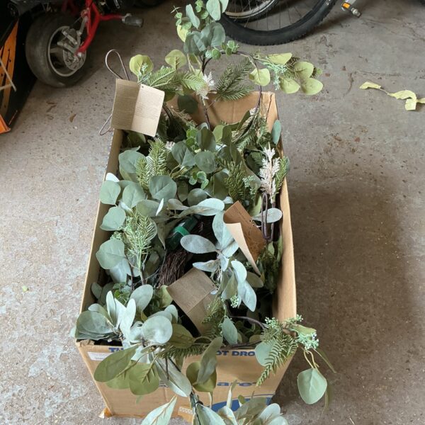 Box of Christmas LED decorative vines for holiday lighting.