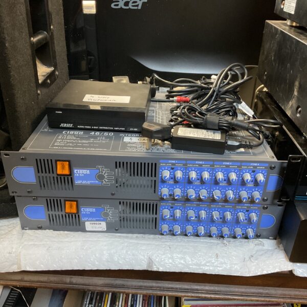 Vintage Cloud 46/50 mixer amplifier with Jesbee distribution amplifier.