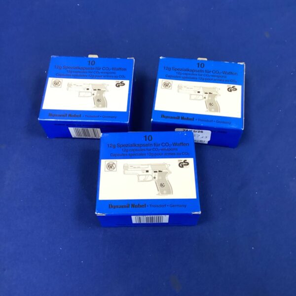 Pack of 10 CO2 capsules for airguns and airsoft guns.