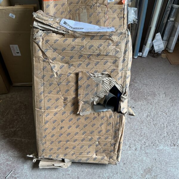 Concealed cistern kit in original packaging, showing wear and tear.